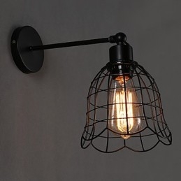 Jednohlavá nástěnná průmyslová nástěnná lampa smluvně evropského typu nástěnná lampa z tepaného železa