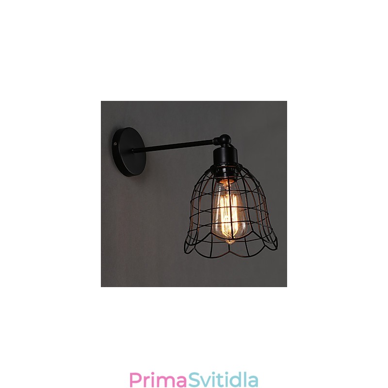 Jednohlavá nástěnná průmyslová nástěnná lampa smluvně evropského typu nástěnná lampa z tepaného železa