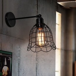 Jednohlavá nástěnná průmyslová nástěnná lampa smluvně evropského typu nástěnná lampa z tepaného železa