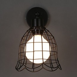 Jednohlavá nástěnná průmyslová nástěnná lampa smluvně evropského typu nástěnná lampa z tepaného železa