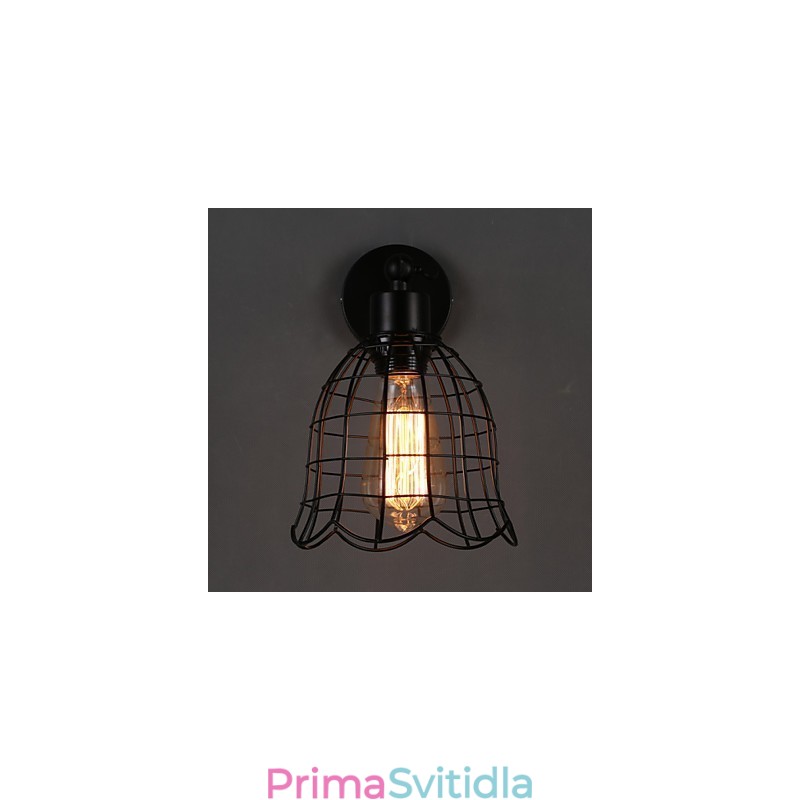 Jednohlavá nástěnná průmyslová nástěnná lampa smluvně evropského typu nástěnná lampa z tepaného železa