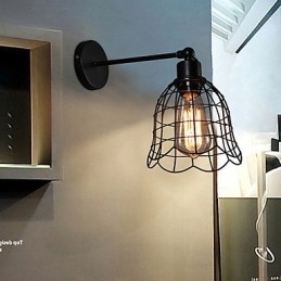 Jednohlavá nástěnná průmyslová nástěnná lampa smluvně evropského typu nástěnná lampa z tepaného železa
