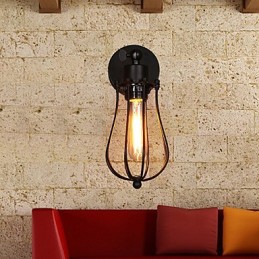Kreativní osobnost dekorativní tepané železo retro grapefruit nástěnná lampa