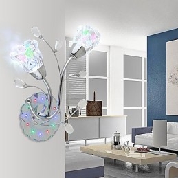 Creative Flowers Současné a smluvní kreativní křišťálové nástěnné lampy