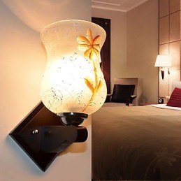 Masivní Dřevo Kreativní Nástěnná Lampa Ložnice Hlava Postel Svítí