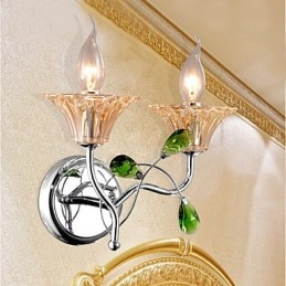 Kreativní moderní a smluvní křišťálové nástěnné lampy v evropském stylu