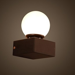 Ball Loft Kreativní nástěnná lampa Nástěnná lampa z tepaného železa Obnovení starých světel
