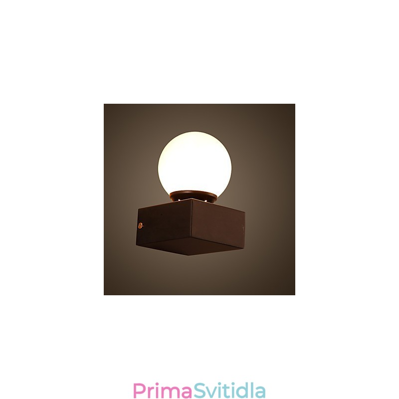 Ball Loft Kreativní nástěnná lampa Nástěnná lampa z tepaného železa Obnovení starých světel