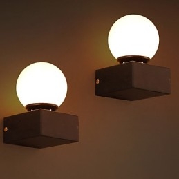 Ball Loft Kreativní nástěnná lampa Nástěnná lampa z tepaného železa Obnovení starých světel