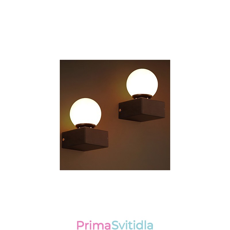 Ball Loft Kreativní nástěnná lampa Nástěnná lampa z tepaného železa Obnovení starých světel
