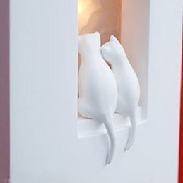 Módní teplé dětské pokojové závěsné světlo Creative Kitty sádrové nástěnné lampy