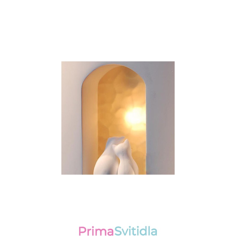 Módní teplé dětské pokojové závěsné světlo Creative Kitty sádrové nástěnné lampy