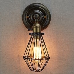 Vintage styl Industriální otevírání a zavírání Světlo nástěnné svítidlo Cage Lamp Loft Restoring Ancient Ways Nástěnná lampa
