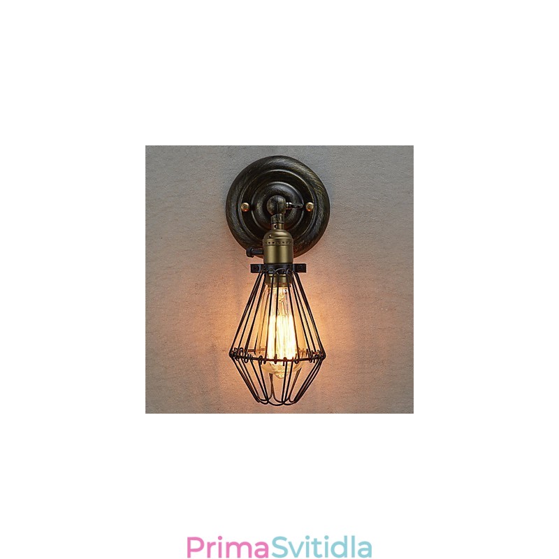 Vintage styl Industriální otevírání a zavírání Světlo nástěnné svítidlo Cage Lamp Loft Restoring Ancient Ways Nástěnná lampa