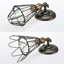 Vintage styl Industriální otevírání a zavírání Světlo nástěnné svítidlo Cage Lamp Loft Restoring Ancient Ways Nástěnná lampa