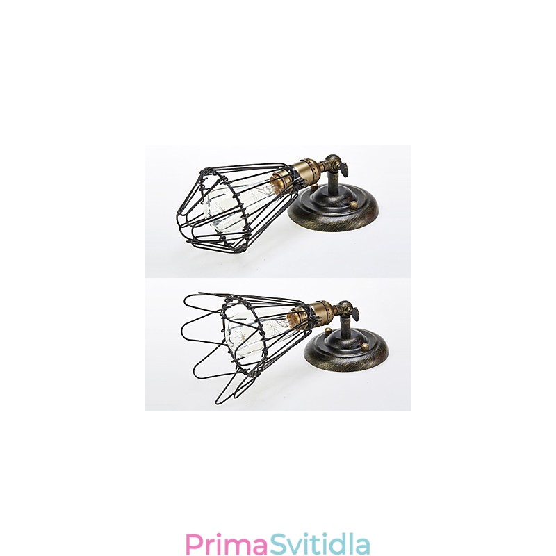 Vintage styl Industriální otevírání a zavírání Světlo nástěnné svítidlo Cage Lamp Loft Restoring Ancient Ways Nástěnná lampa