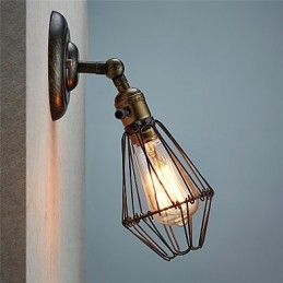 Vintage styl Industriální otevírání a zavírání Světlo nástěnné svítidlo Cage Lamp Loft Restoring Ancient Ways Nástěnná lampa
