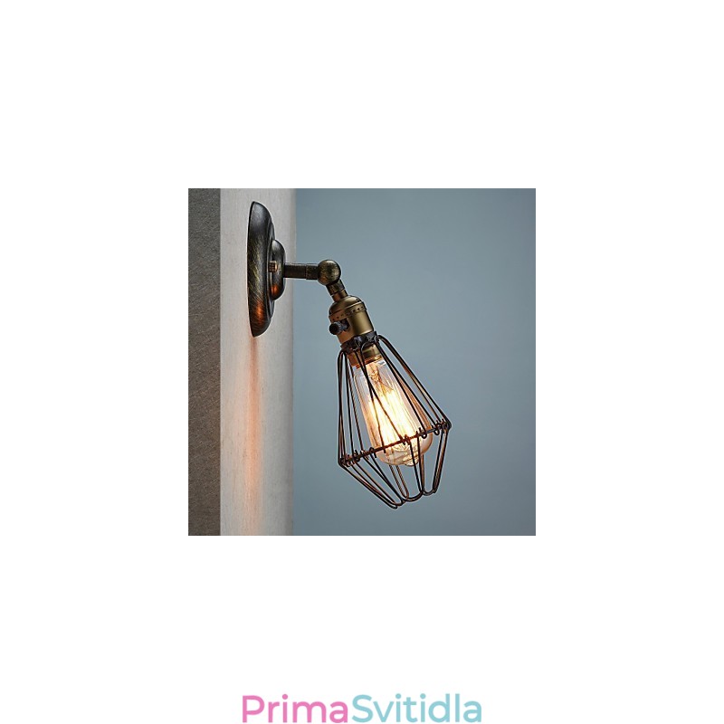 Vintage styl Industriální otevírání a zavírání Světlo nástěnné svítidlo Cage Lamp Loft Restoring Ancient Ways Nástěnná lampa
