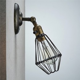 Vintage styl Industriální otevírání a zavírání Světlo nástěnné svítidlo Cage Lamp Loft Restoring Ancient Ways Nástěnná lampa
