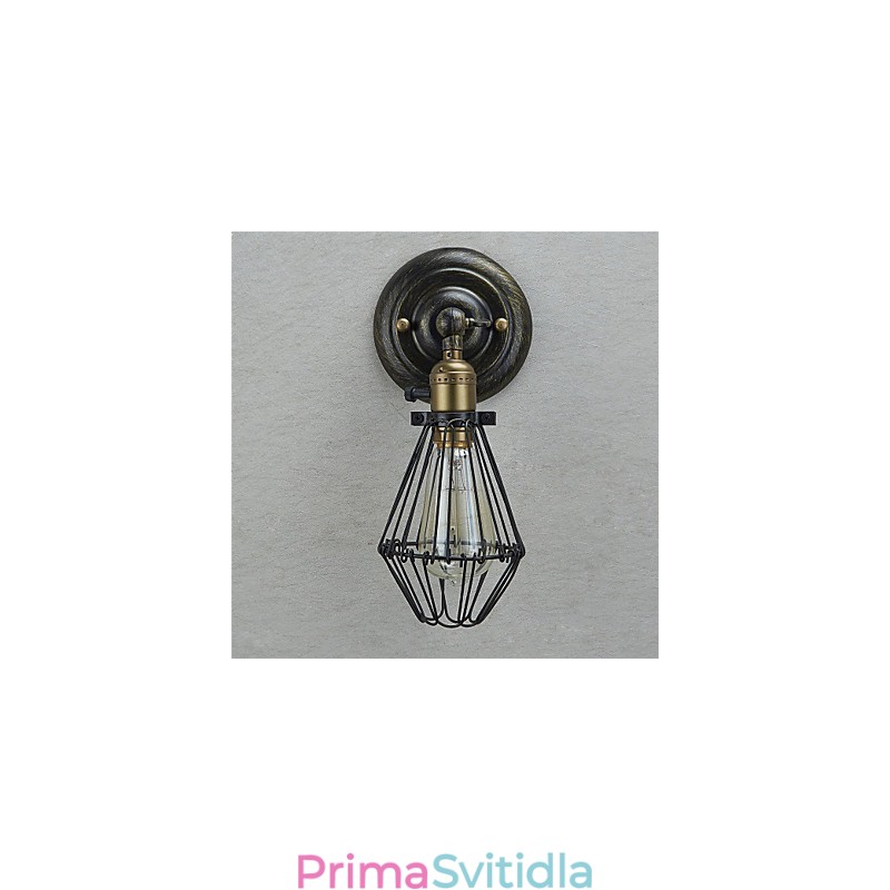 Vintage styl Industriální otevírání a zavírání Světlo nástěnné svítidlo Cage Lamp Loft Restoring Ancient Ways Nástěnná lampa