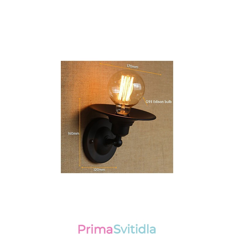 Retro minimalistické Dekorativní nástěnné svítidlo na balkonové schodiště do noční uličky