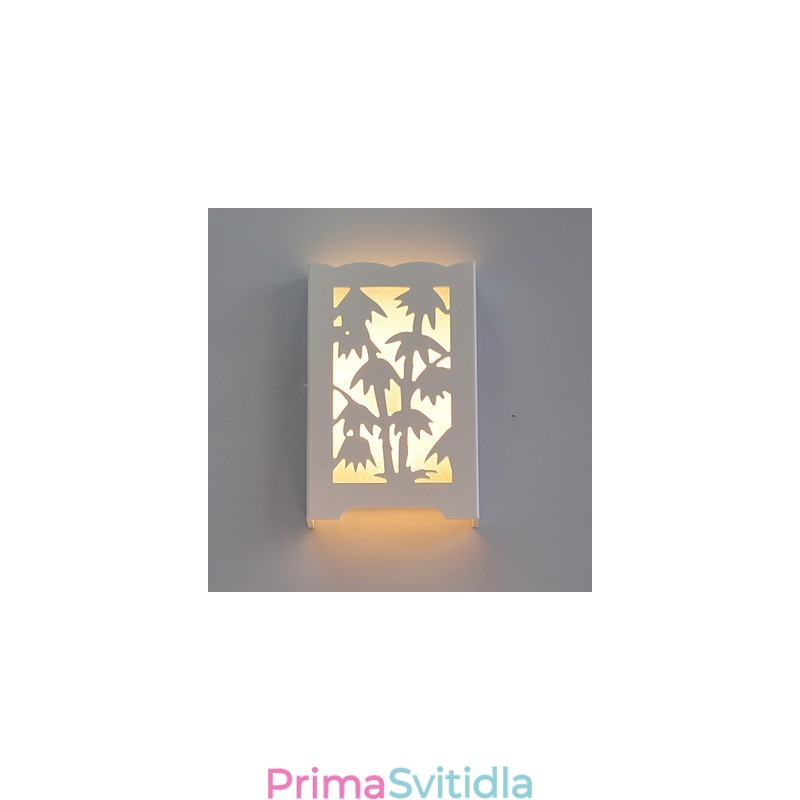 Moderní kreativní bílé vyřezávané vzory nebo vzory na bambusových nástěnných lampách