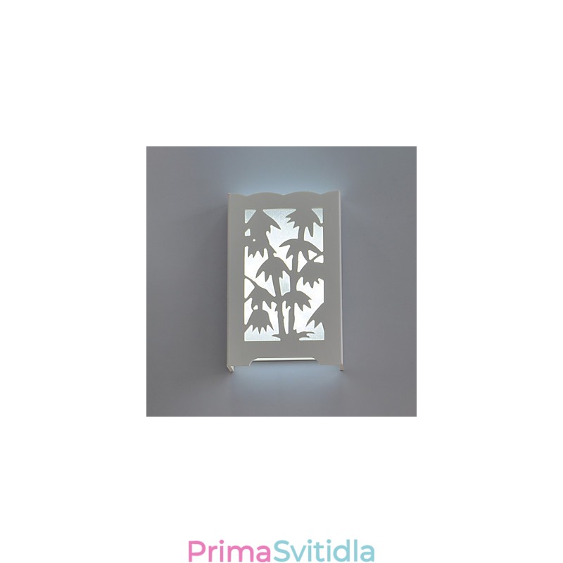 Moderní kreativní bílé vyřezávané vzory nebo vzory na bambusových nástěnných lampách