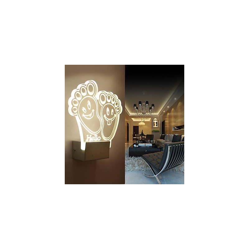 Akrylová nástěnná lampa PVC lampa Light Chip Moderní současný kov
