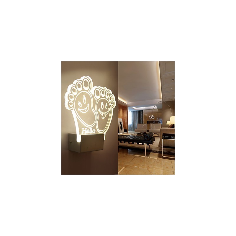 Akrylová nástěnná lampa PVC lampa Light Chip Moderní současný kov