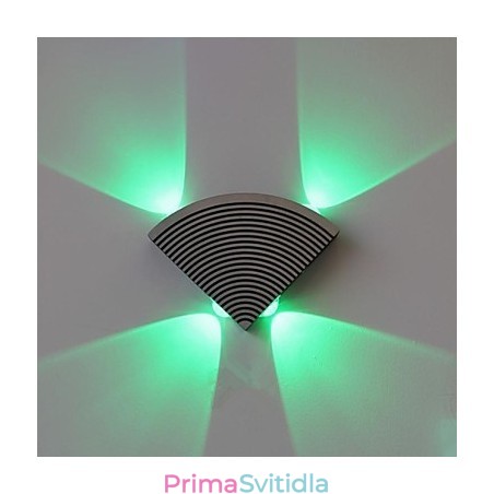 Nástěnná lampa s ventilátorem se čtyřmi světly Zelená hliníková akrylová Nástěnná lampa s ventilátorem se čtyřmi světly Zelená hliníková akrylová
