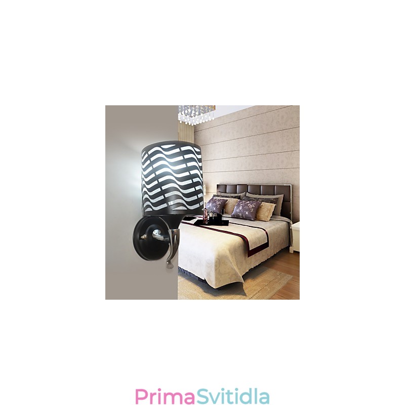 Moderní nástěnné lampy z tepaného železa z ovčí kůže