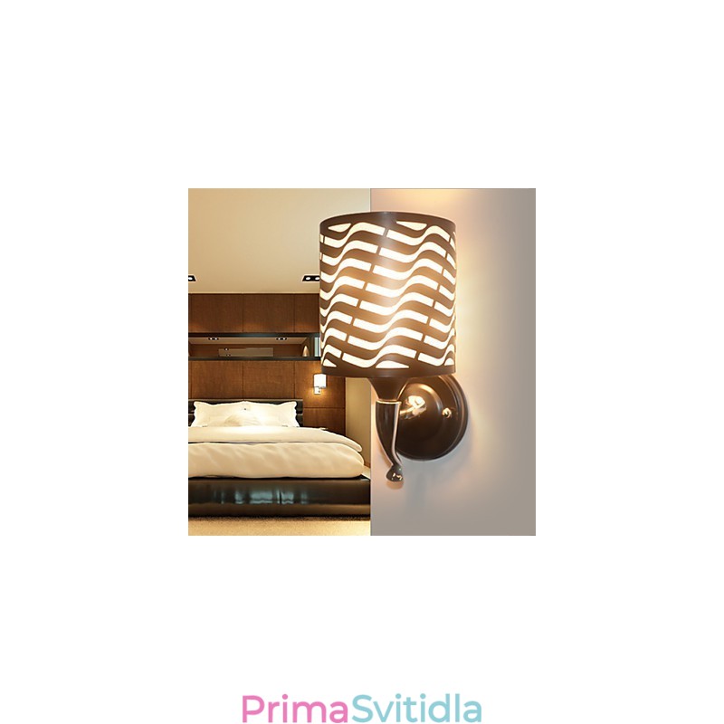 Moderní nástěnné lampy z tepaného železa z ovčí kůže