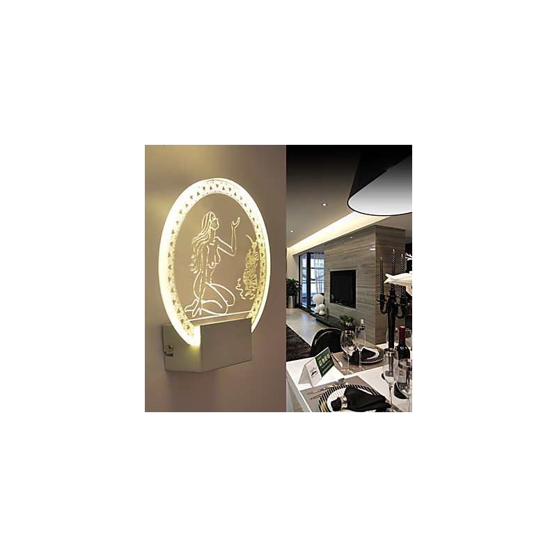 Akrylová nástěnná lampa PVC lampa Light Chip Moderní současný kov 5W