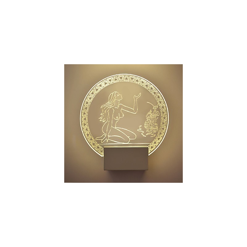 Akrylová nástěnná lampa PVC lampa Light Chip Moderní současný kov 5W