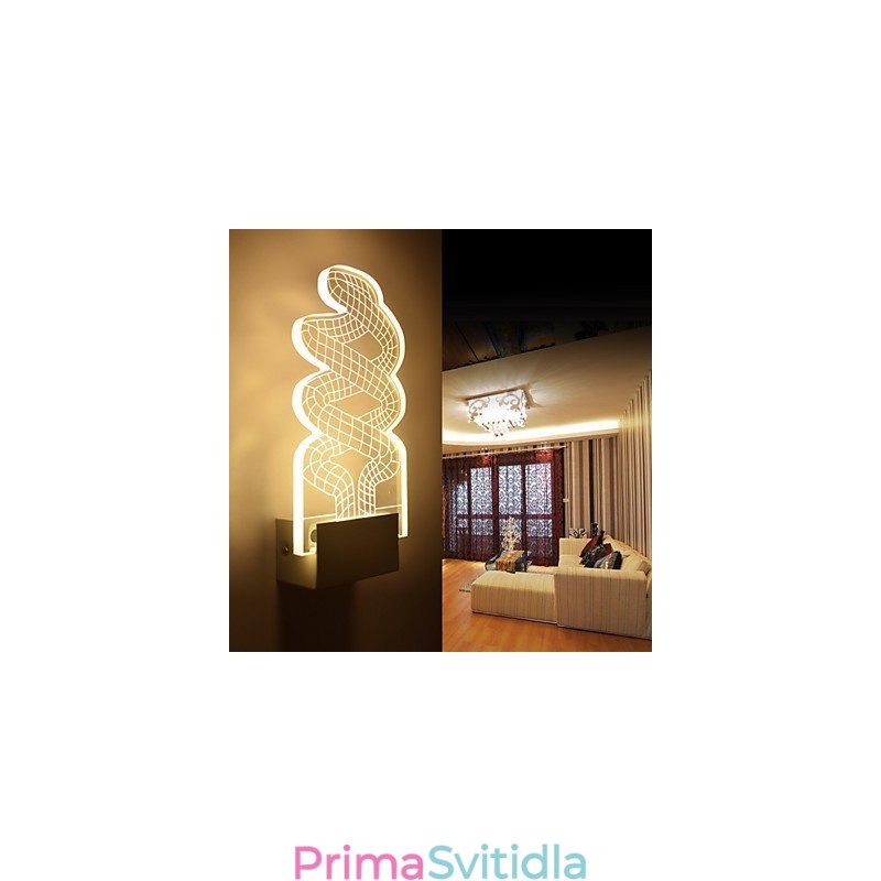 Akrylová nástěnná lampa PVC lampa Light Chip Moderní současný kov
