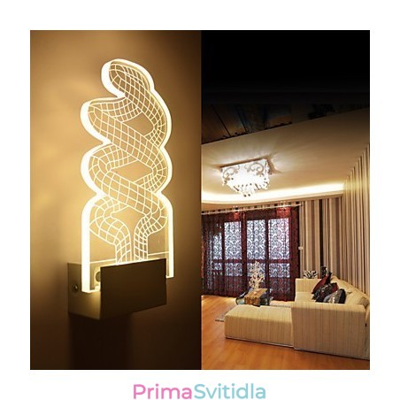 Akrylová nástěnná lampa PVC lampa Light Chip Moderní současný kov Akrylová nástěnná lampa PVC lampa Light Chip Moderní současný kov