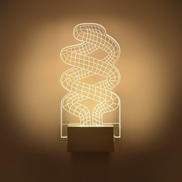 Akrylová nástěnná lampa PVC lampa Light Chip Moderní současný kov