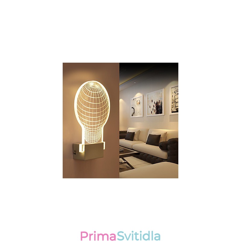 Akrylová nástěnná lampa PVC lampa Light Chip Moderní současný kov