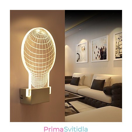 Akrylová nástěnná lampa PVC lampa Light Chip Moderní současný kov
