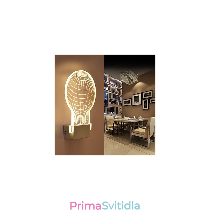 Akrylová nástěnná lampa PVC lampa Light Chip Moderní současný kov