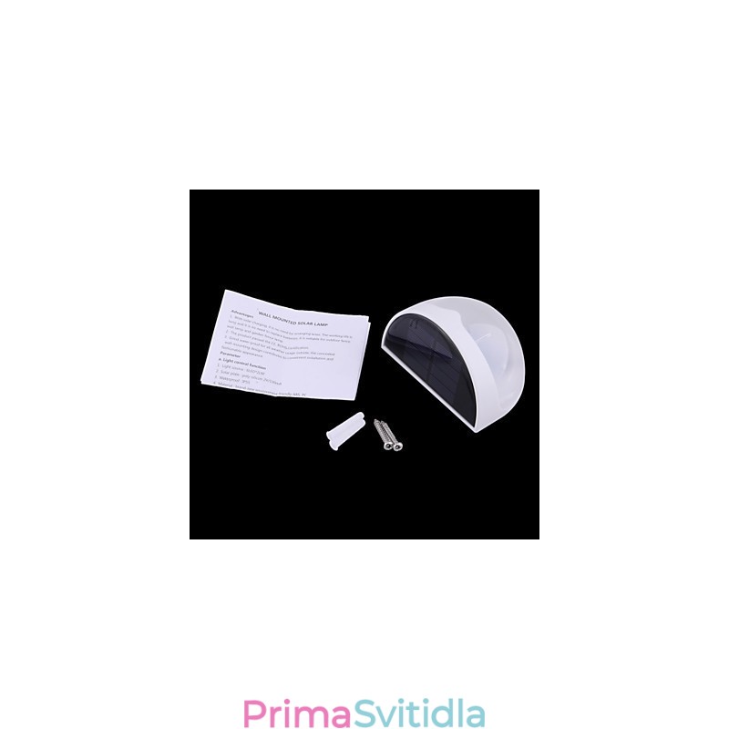 Solární voděodolná lampa IP55 bílá + černá