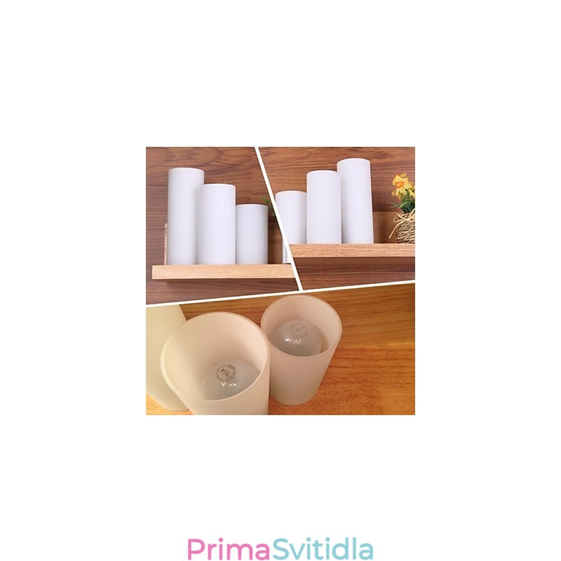 Nástěnná lampa tři světla a sklo