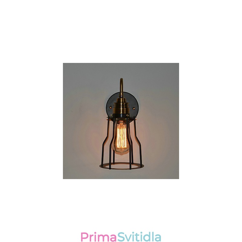 Minimalistické umělecké nástěnné svítidlo s černým kovovým stínidlem