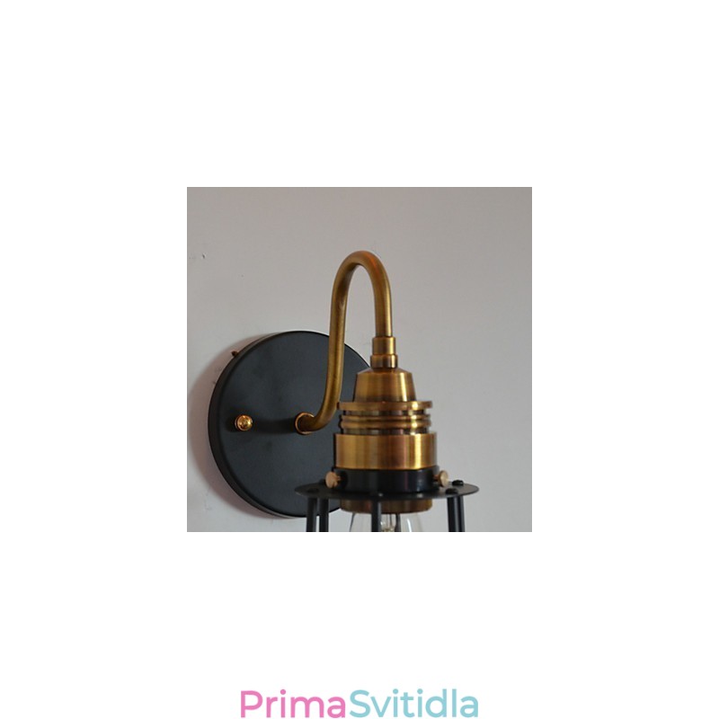 Minimalistické umělecké nástěnné svítidlo s černým kovovým stínidlem