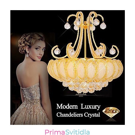 Moderní luxusní lustr křišťálové závěsné světlo o průměru 50 cm obsahuje 8 žárovek Moderní luxusní lustr křišťálové závěsné světlo o průměru 50 cm obsahuje 8 žárovek