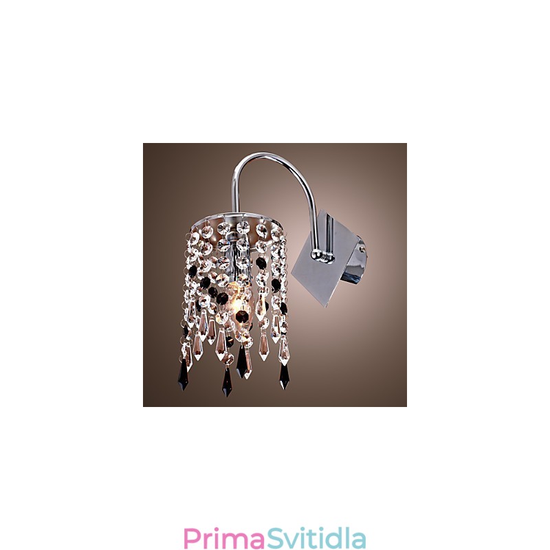 Nástěnné svítidlo s elegantní křišťálovou kapkou