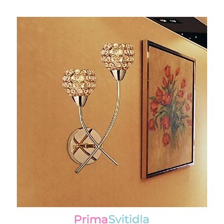 Crystal Golden Wall Light In 2 Light Crystal Golden Wall Light In 2 Light