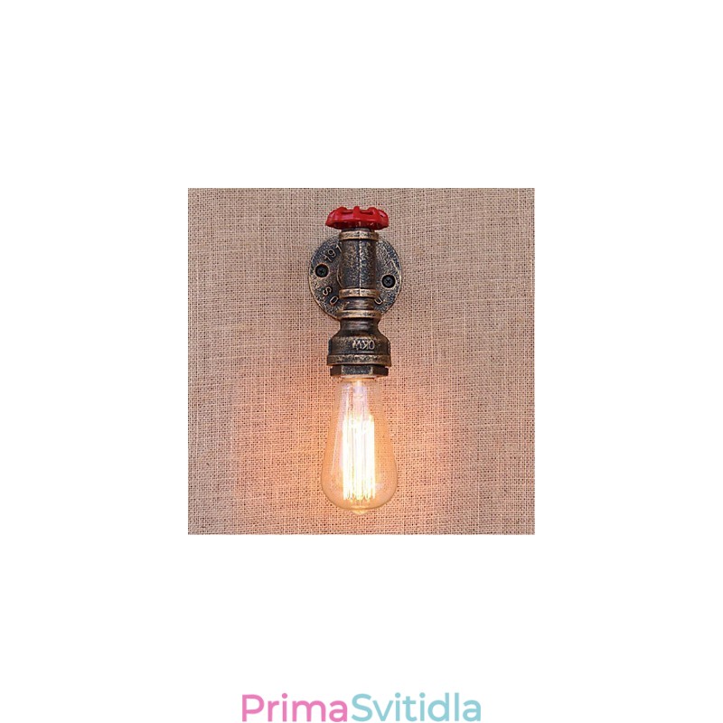 Dekorativní nástěnné malé nástěnné svítidlo Nostalgie Simple Water Pipe