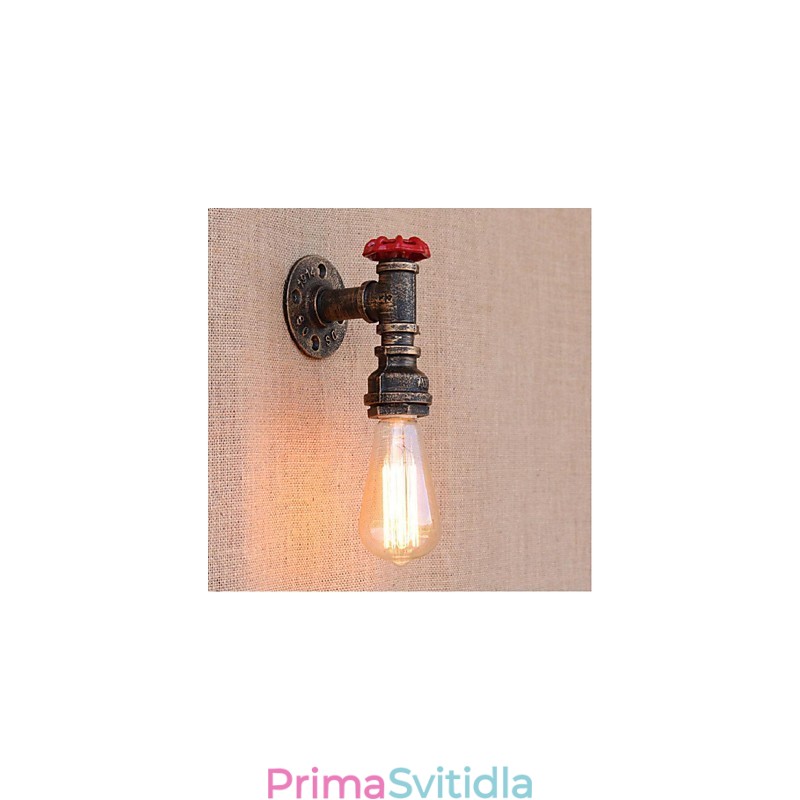 Dekorativní nástěnné malé nástěnné svítidlo Nostalgie Simple Water Pipe