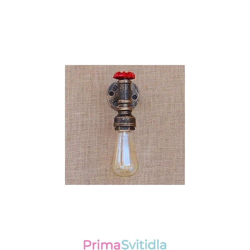 Dekorativní nástěnné malé nástěnné svítidlo Nostalgie Simple Water Pipe